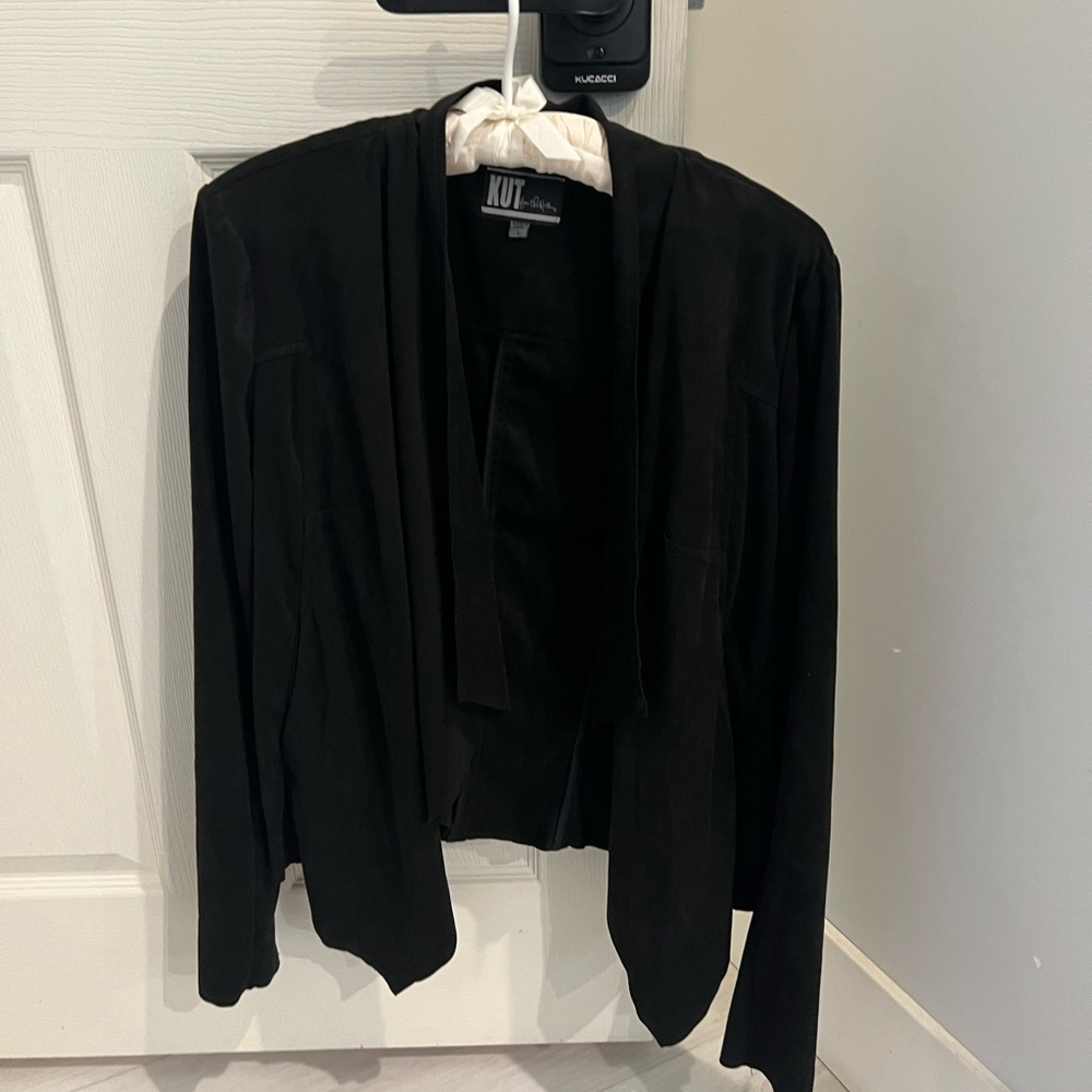 kut from the kluth suede black jacket tayanika